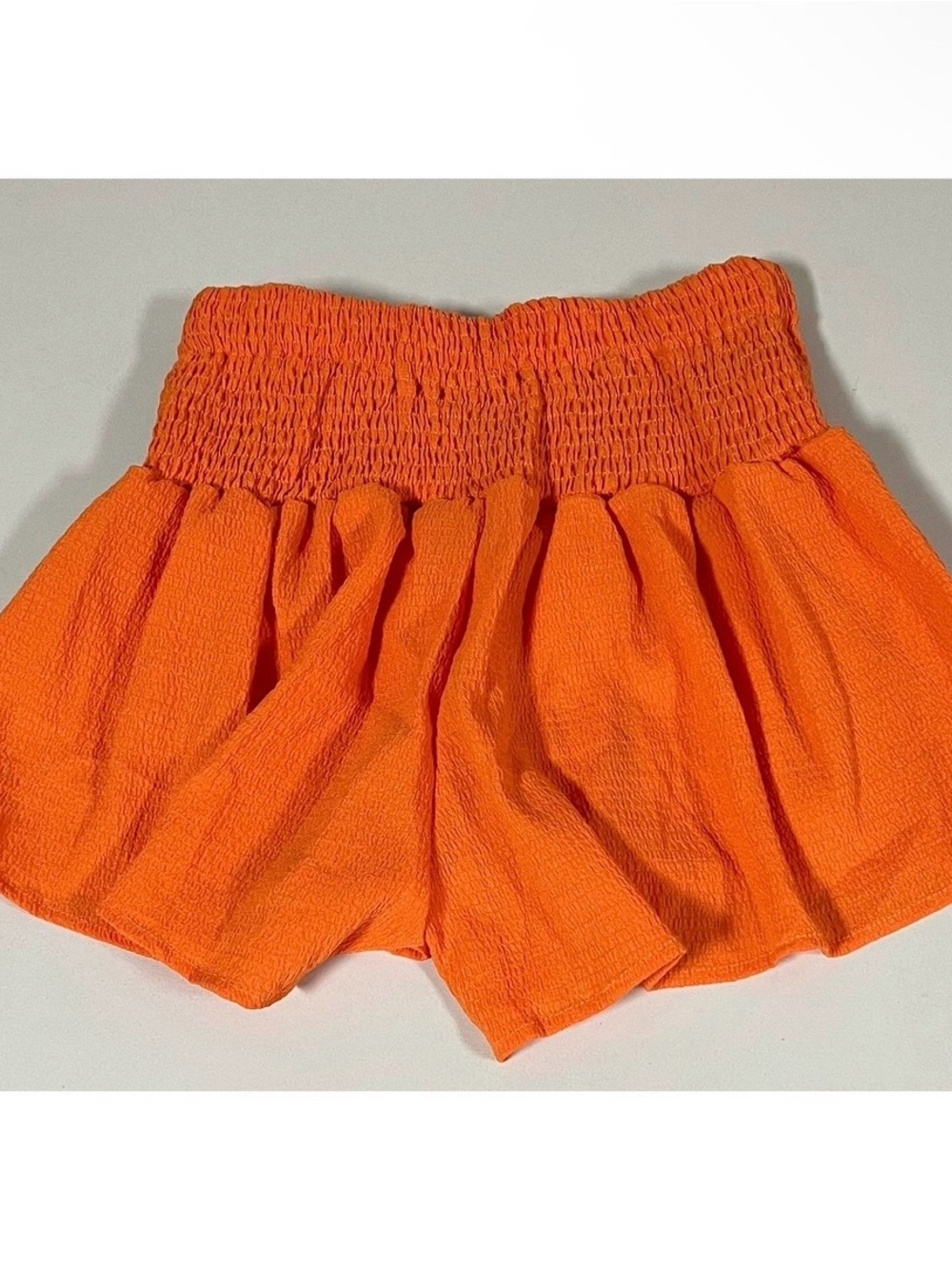 Orange Shirred High-Rise Shorts Bottoms Size XS 🧡✨ #shorts #casual #kawaii #y2k